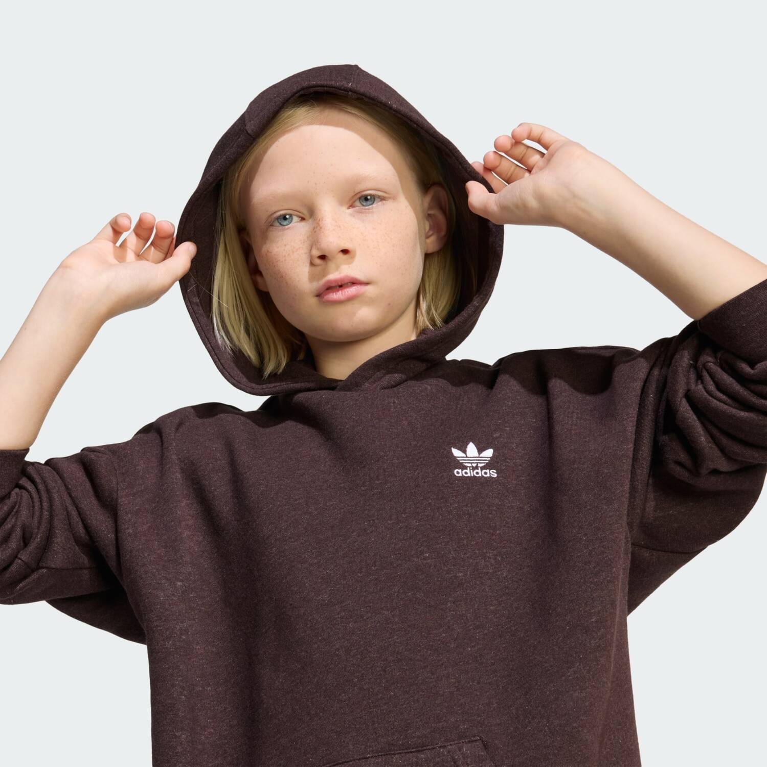 Adidas Originals Толстовка 'Loose Fleece Hoodie' в цвете Chocolate — фото 4