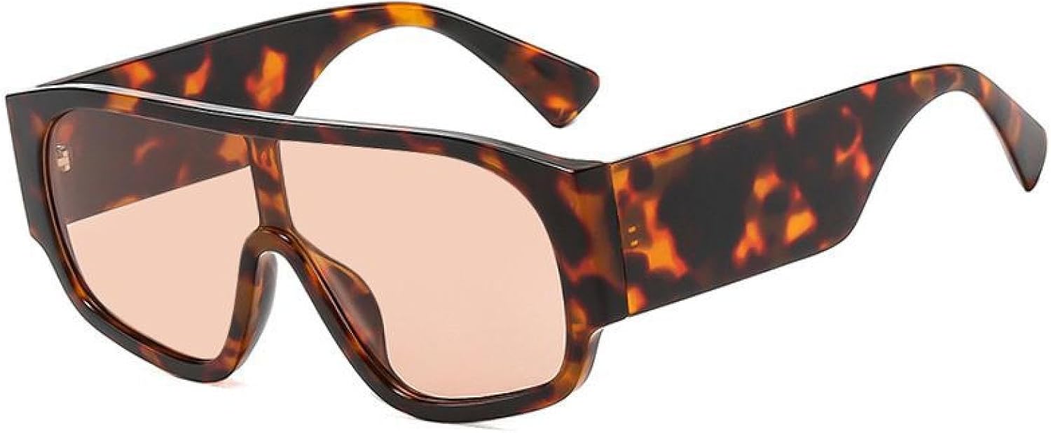 

Роскошные солнцезащитные очки большого размера для женщин и мужчин, винтажные, с широкой оправой, в стиле панк, с защитой от УФ-излучения UV400 TYUVIVO, Leopard Champagne