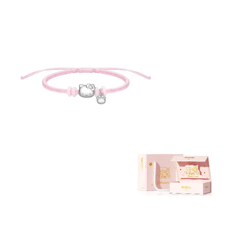 

Sanrio 925 Sterling Silver плетеный ручной шнур для женщин