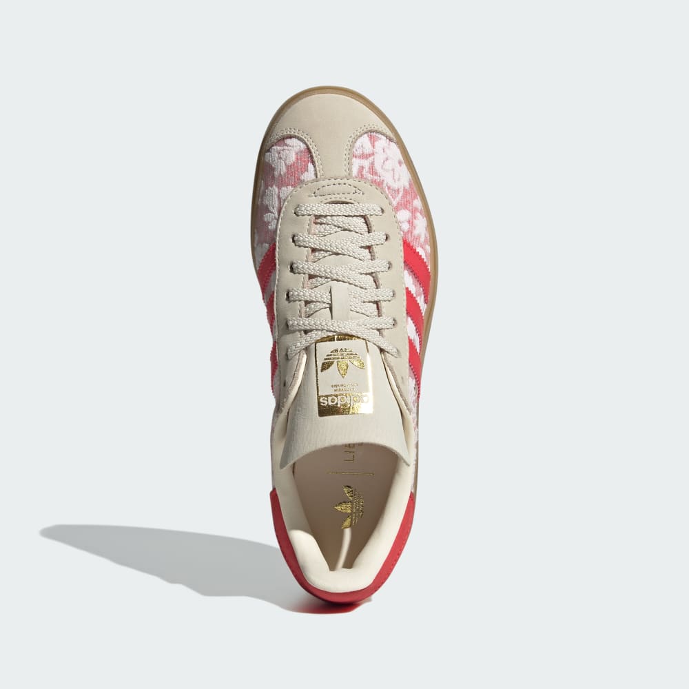 Кроссовки Adidas Gazelle Bold X Liberty London Shoes, цвет Cloud White/Cream White/Better Scarlet — фото 3