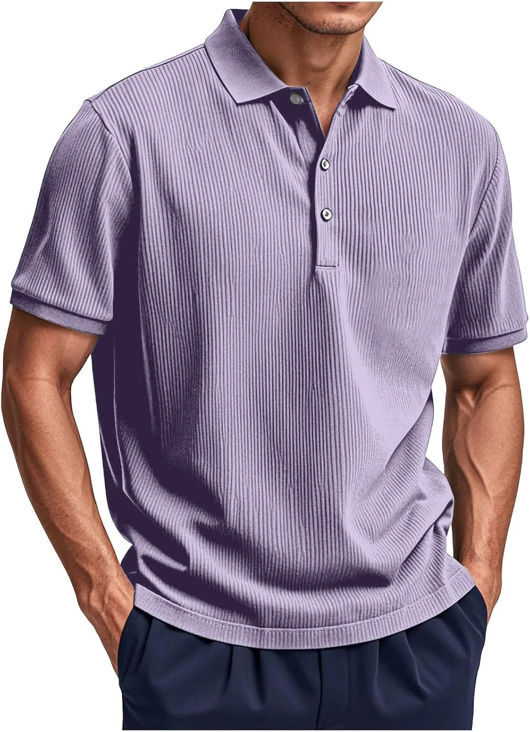 

Мужская поло с рифленым воротником и влагоотводящей тканью