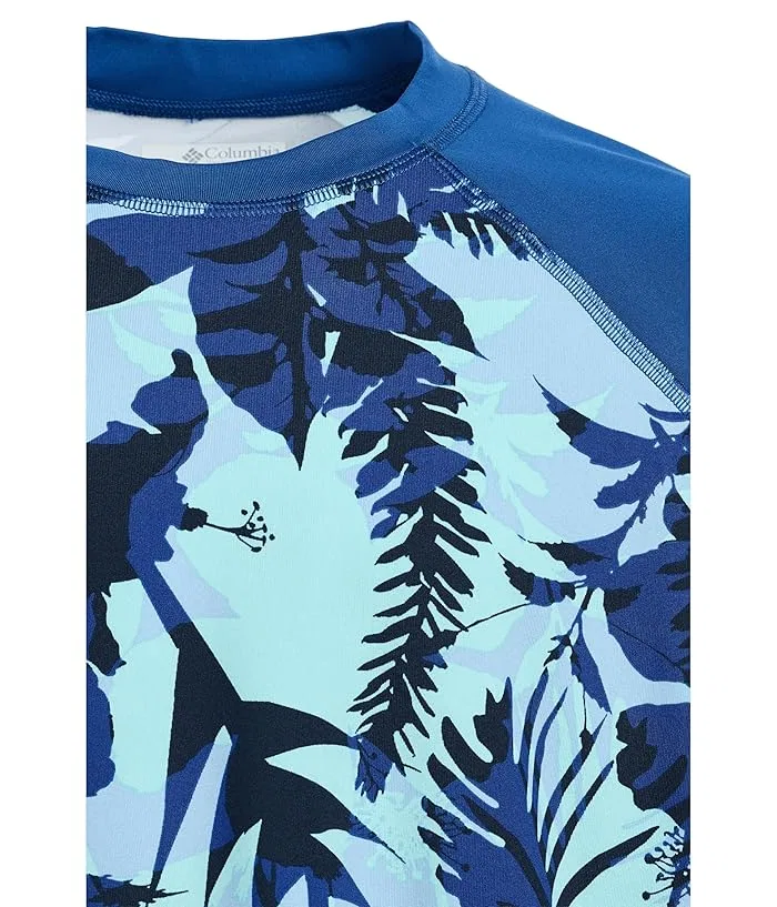 Футболка с длинным рукавом Omni-Shade Sandy Shores Printed Long Sleeve Sunguard Columbia Kids, Pink Ice/Guava Pink — фото 3