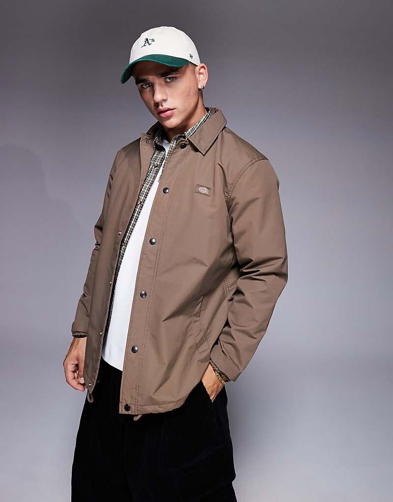 

Dickies — Oakport — коричневая спортивная куртка — только на ASOS
