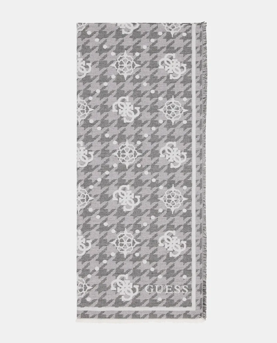 

Шарф для женщин с узором Guess, светло-серый