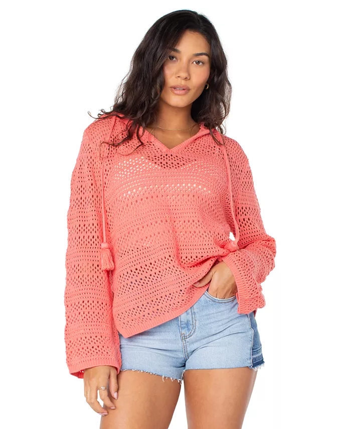 

Джемпер свободного кроя Hippie Love из хлопковой смеси для подростков Roxy, розовый