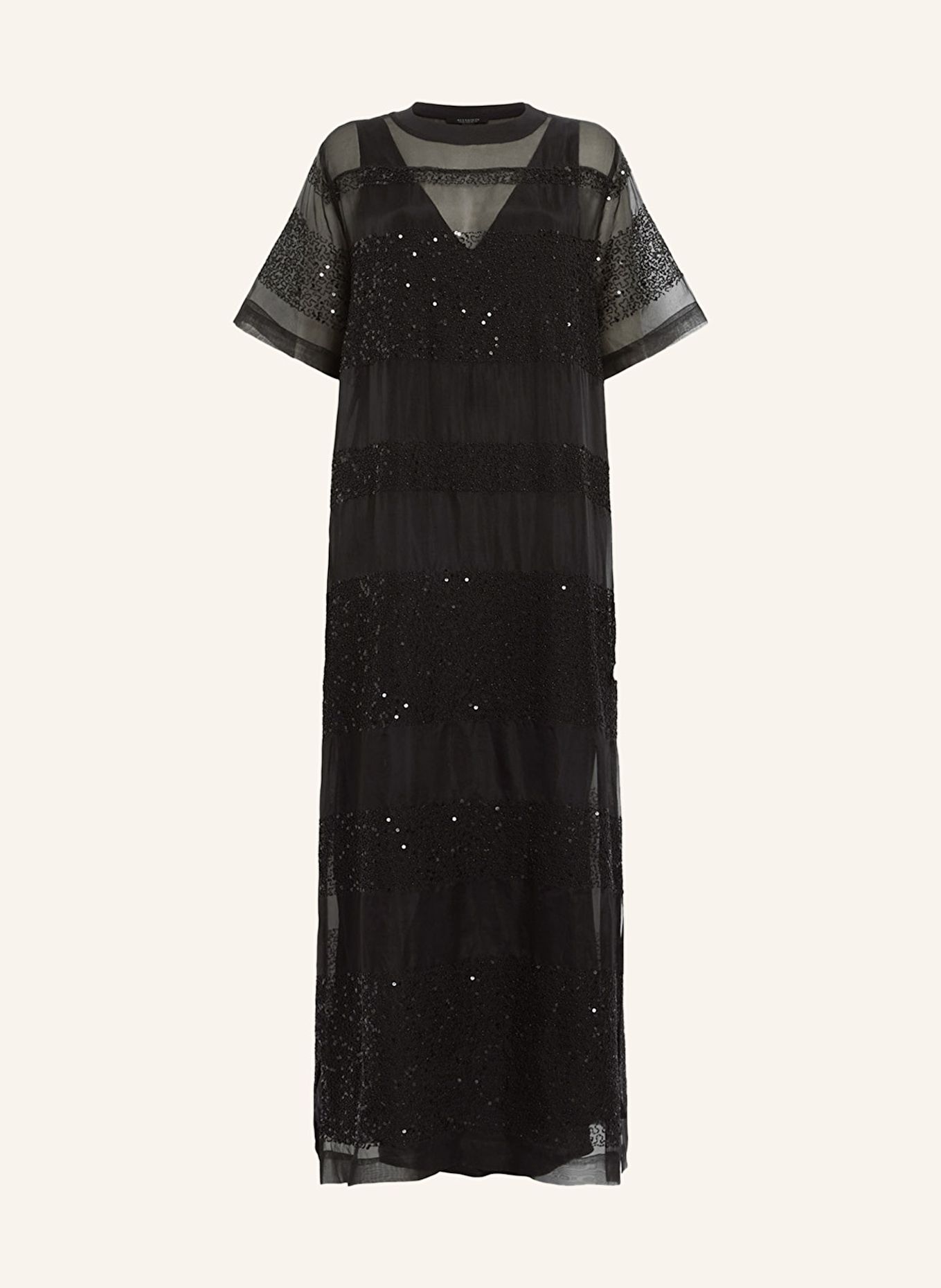 

Платье Изабела с декоративными бусинами и пайетками Allsaints, черный