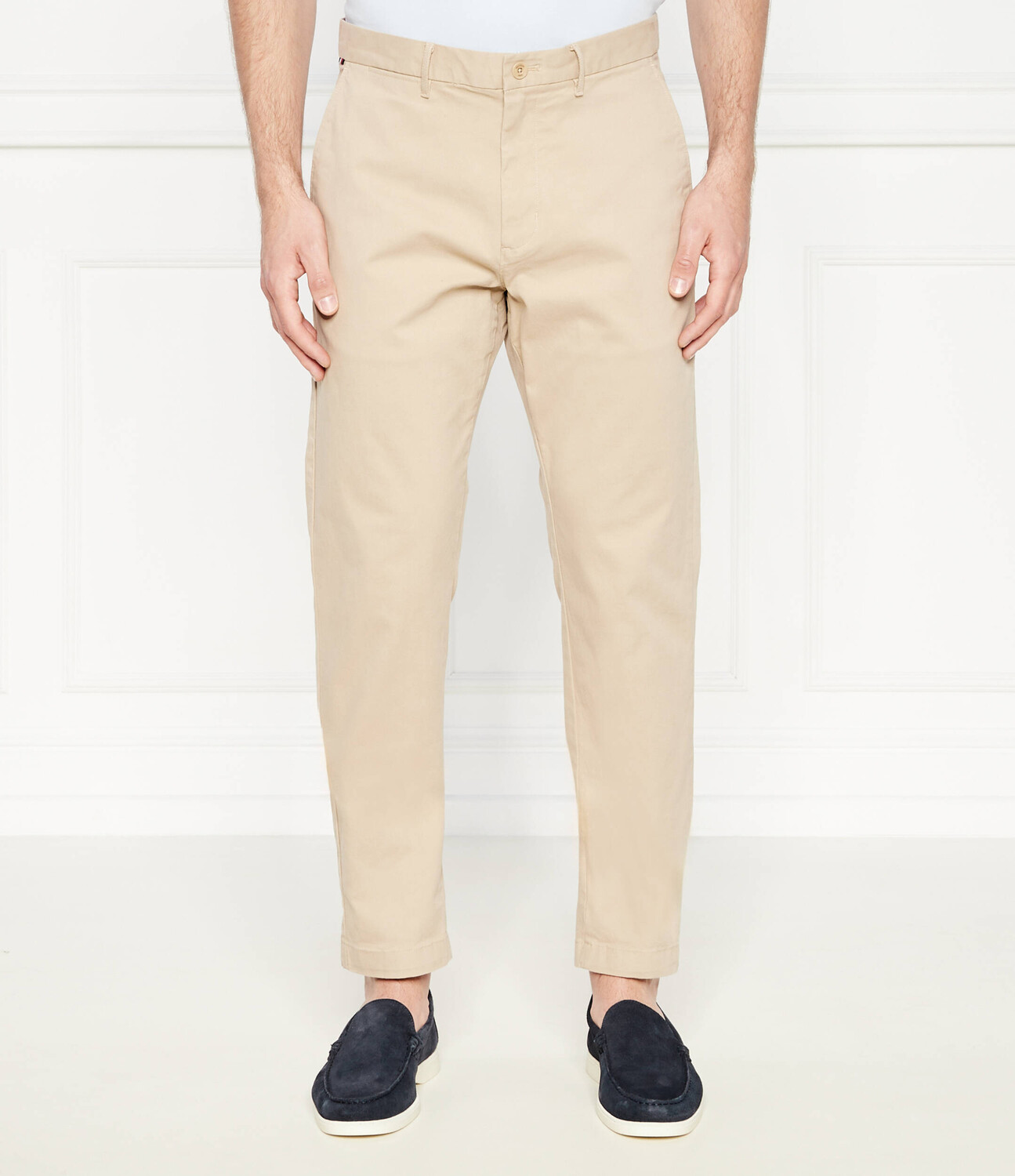 

Брюки Tommy Hilfiger chino HARLEM ESSENTIAL TWILL Regular Fit, бежевый