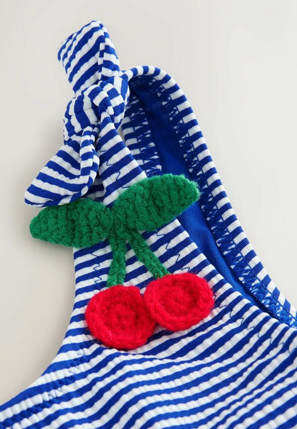 Бикини стандартного кроя Next, Navy Blue Cherry Stripe Crinkle — фото 2