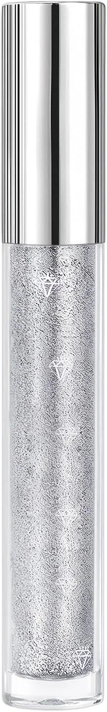 Тушь для ресниц с блестками, объемная, подкручивающая, серебристая