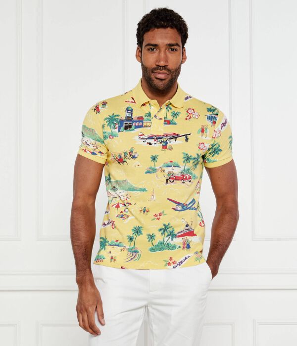 

Рубашка поло Custom slim fit Polo Ralph Lauren, желтый