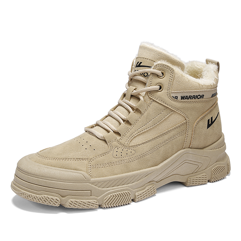 

WARRIOR Короткие мартинсы мужские хаки с подкладкой из флиса, цвет Khaki-Fleece-Lined