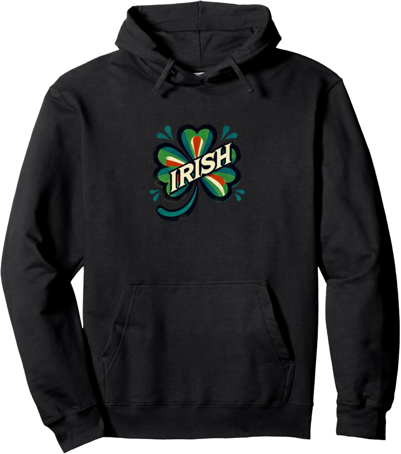 

Толстовка с изображением ирландского клевера ко Дню Святого Патрика Vintage Shamrocks Lovers Snugg, черный