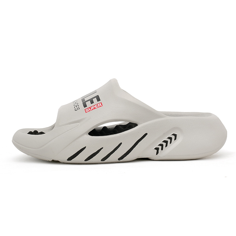 

NANJIREN Скользящие тапочки EVA Totem с противоскользящей подошвой, устойчивые к истиранию и амортизирующие, мужские, серо-черные, цвет Gray Black