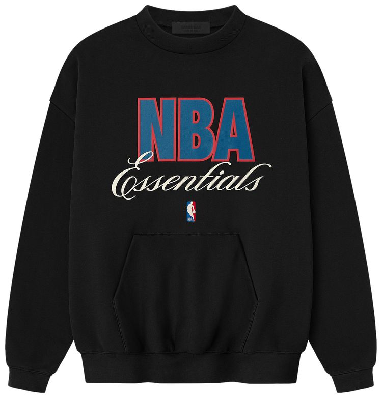 

Толстовка с круглым вырезом Fear of God Essentials NBA 90s, черная, Черный, Толстовка с круглым вырезом Fear of God Essentials NBA 90s, черная