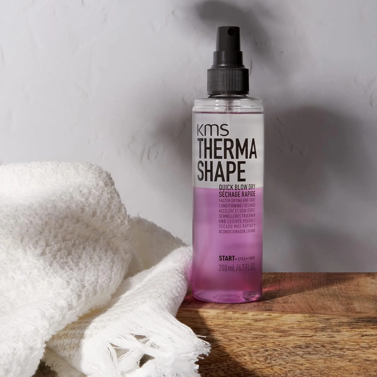 Спрей для быстрой сушки волос KMS THERMASHAPE для создания пышной, естественной укладки феном, 190 мл. — фото 3