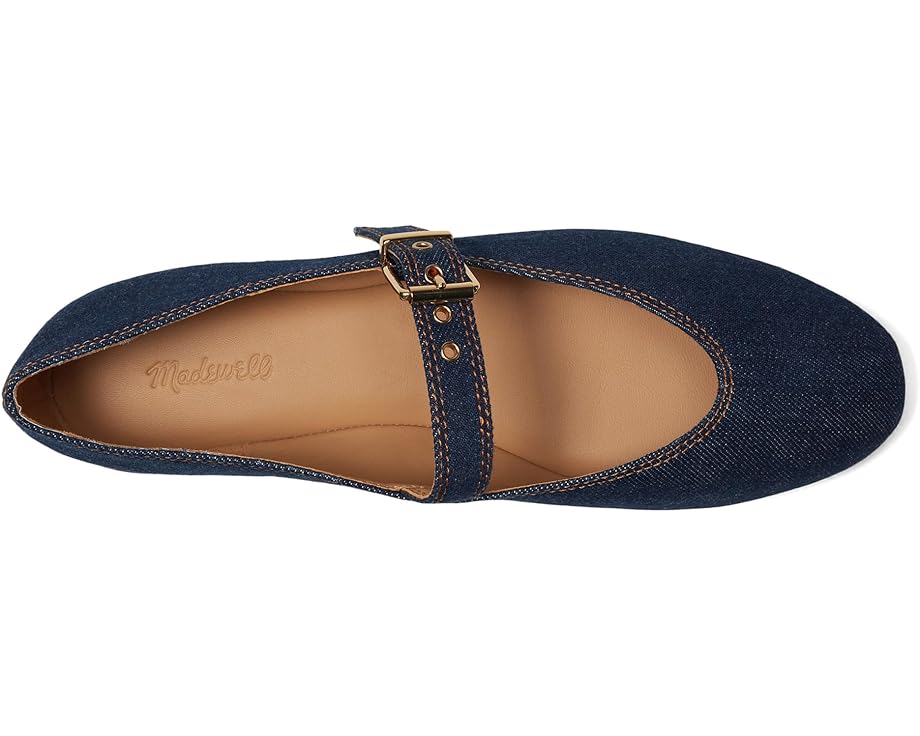 Балетки Madewell Hera Grommet Mary Jane Flat, цвет Dark Denim Multi — фото 2