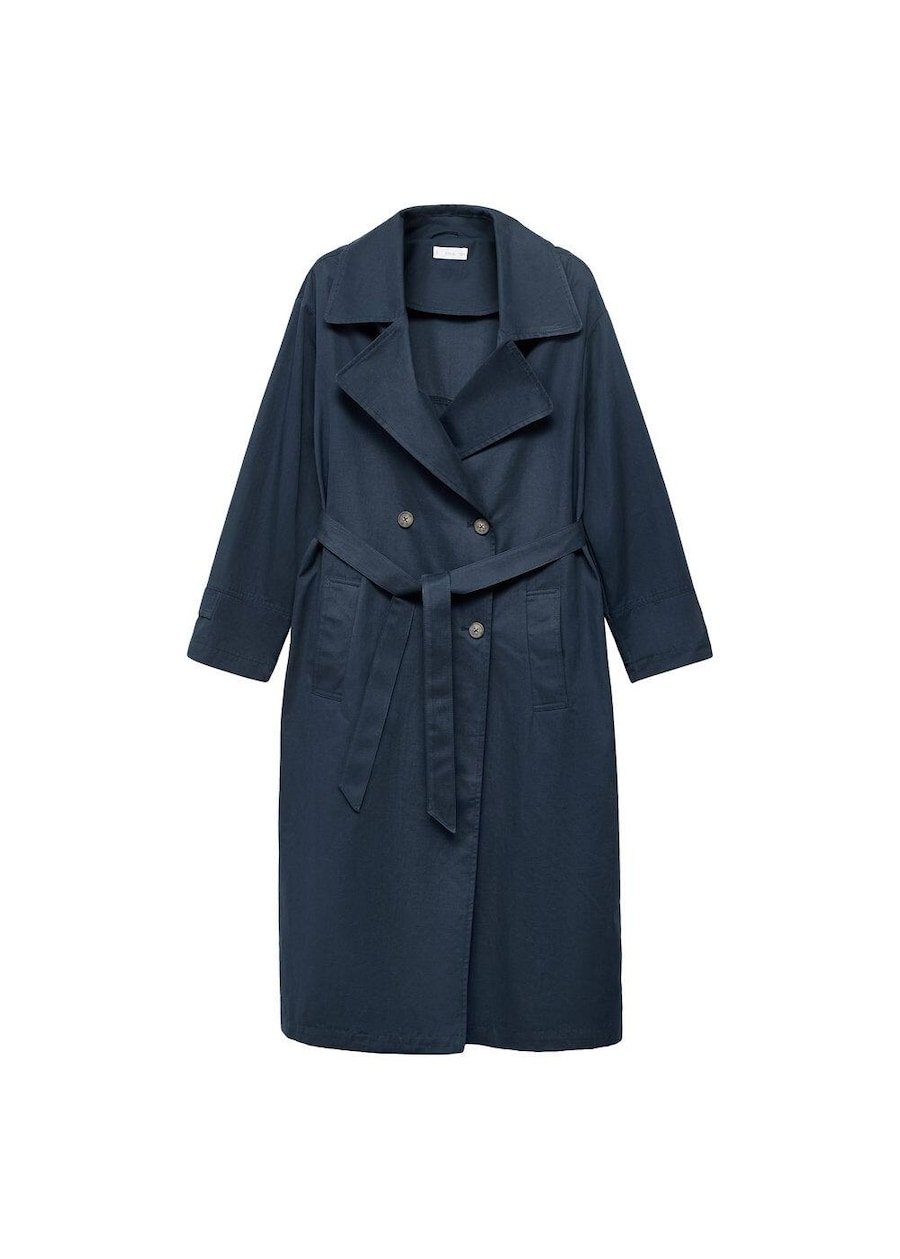 

Пальто межсезонное MANGO TEEN, темно-синий