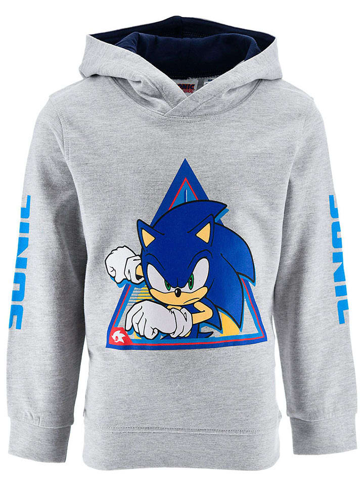 

Толстовка с капюшоном Sonic, синий/серый