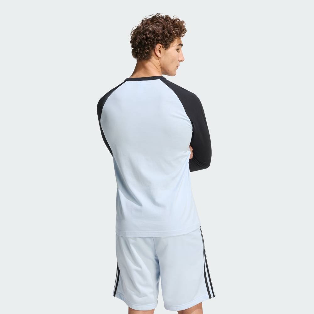 Футболка с длинным рукавом с тремя полосками Adidas, blue — фото 2