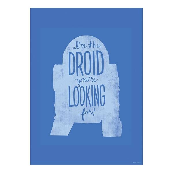 

Фреска Komar Star Wars Silhouette R2D2, синий/белый