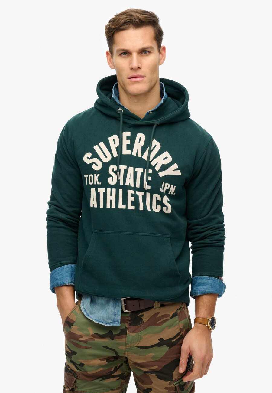 

Толстовка Superdry Essentials, темно-зеленый