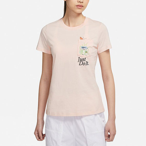 Футболка (WMNS) AS W Nike Sportswear Tee REG SS PKT NATURE Orange PEARL, оранжевый — фото 2