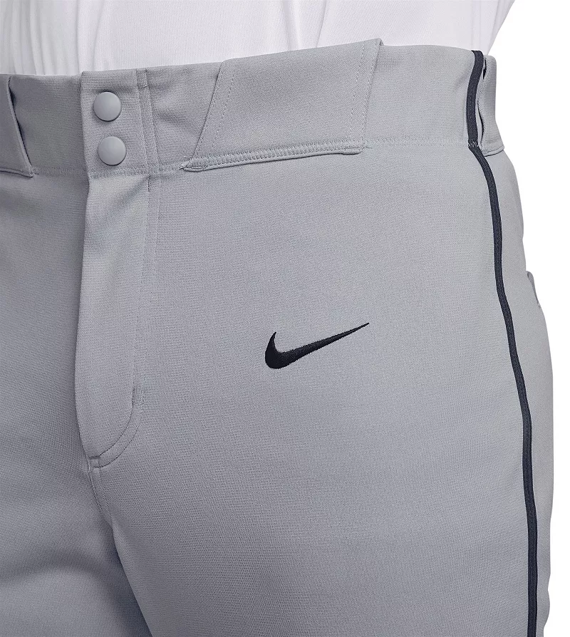 Мужские бейсбольные брюки Nike Vapor Select 2 с окантовкой, цвет Wolf Grey/Midnight Navy — фото 2