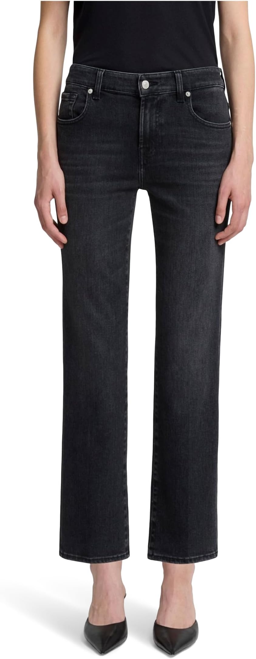 

Джинсы 7 For All Mankind Calie Straight Ankle, цвет Bottomline