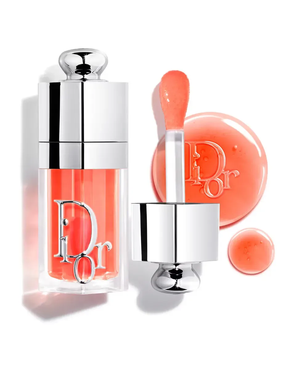 Addict Lip Glow Oil Увлажняющее масло для губ на 24 часа - 3 ультраблестящих финиша Dior, 041 Peachy — фото 2