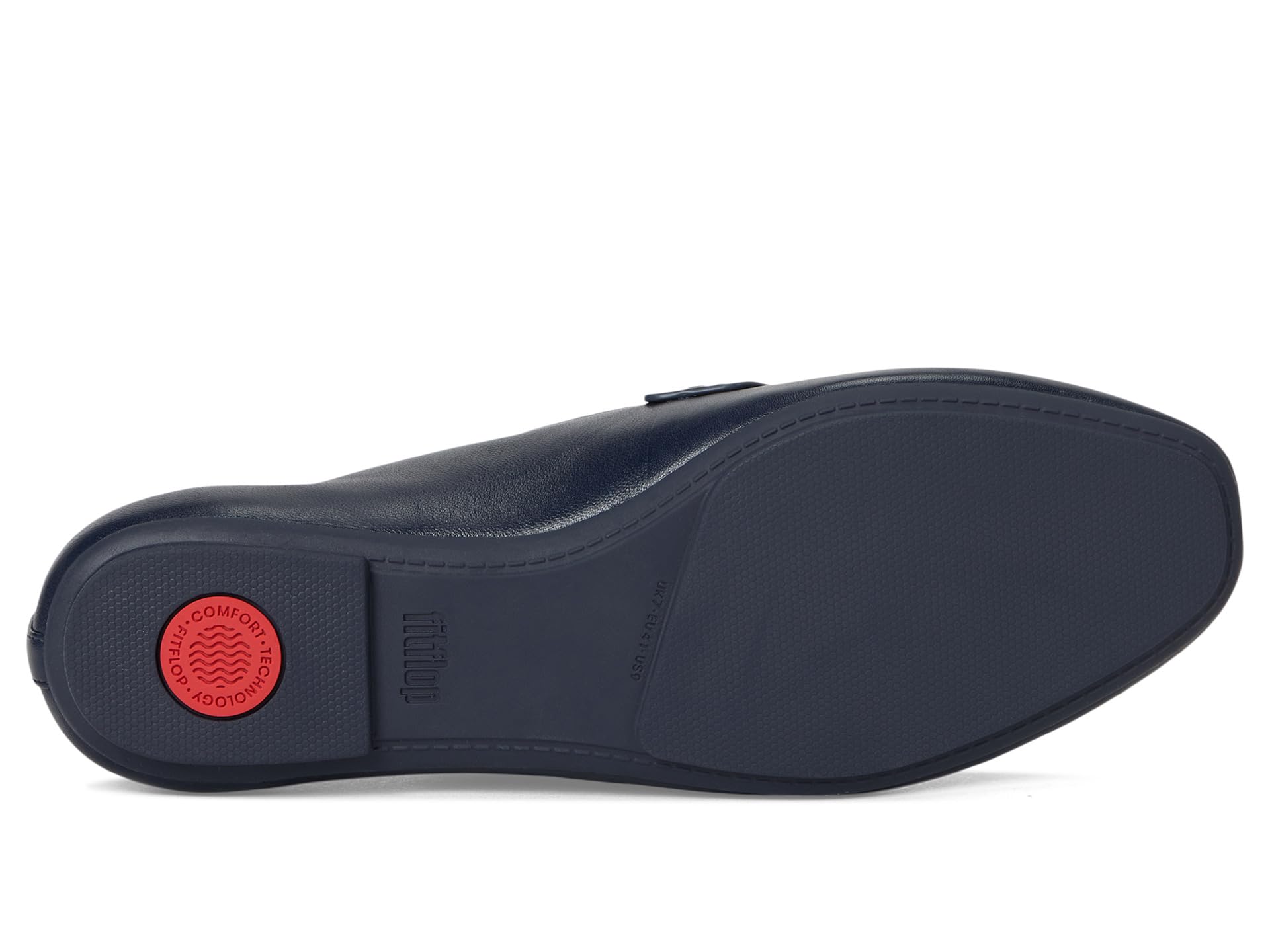Лоферы FitFlop Delicato Soft Leather Loafers, цвет Midnight Navy — фото 3