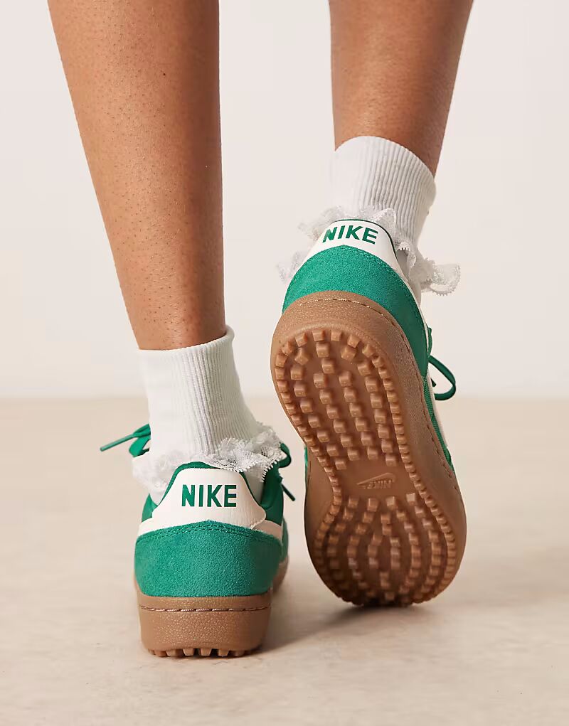 Кроссовки Nike Field General зеленого и белого цвета — фото 3