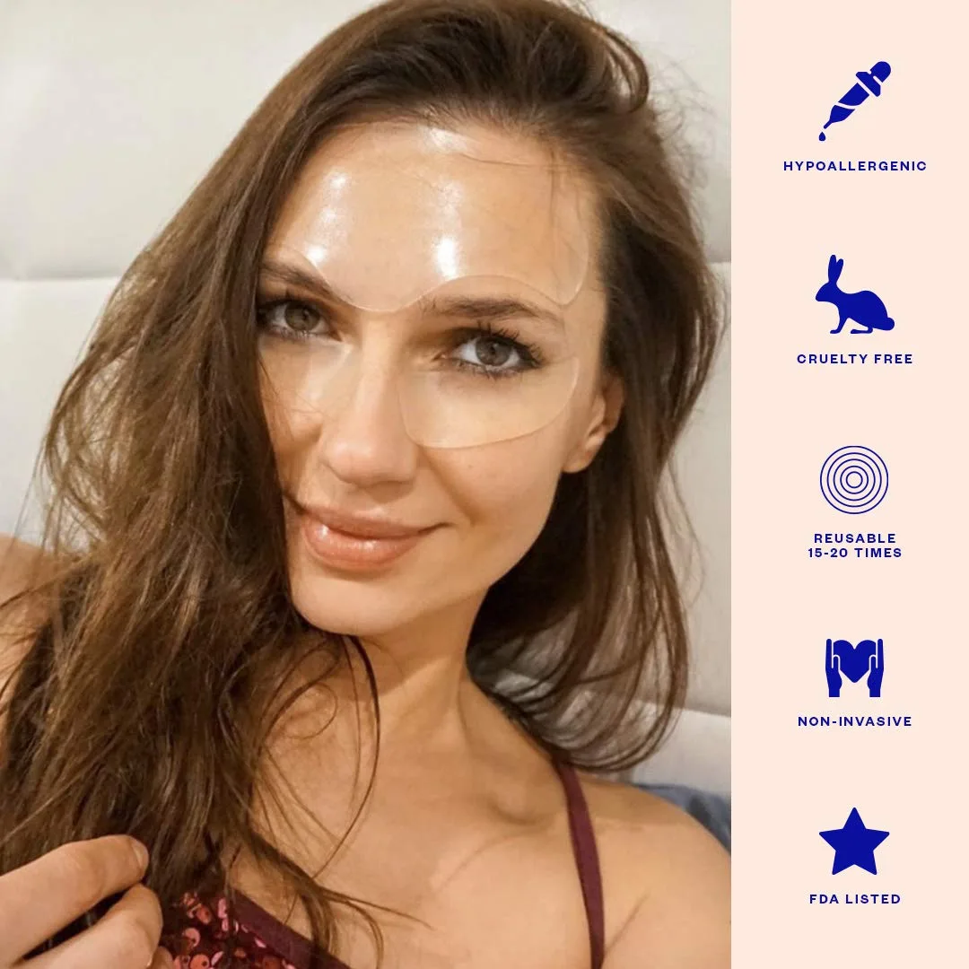 Набор для ухода за лицом Wrinkles Schminkles Faux-Tox: силиконовые патчи для очищения, патчи от морщин на лбу и под глазами. — фото 4