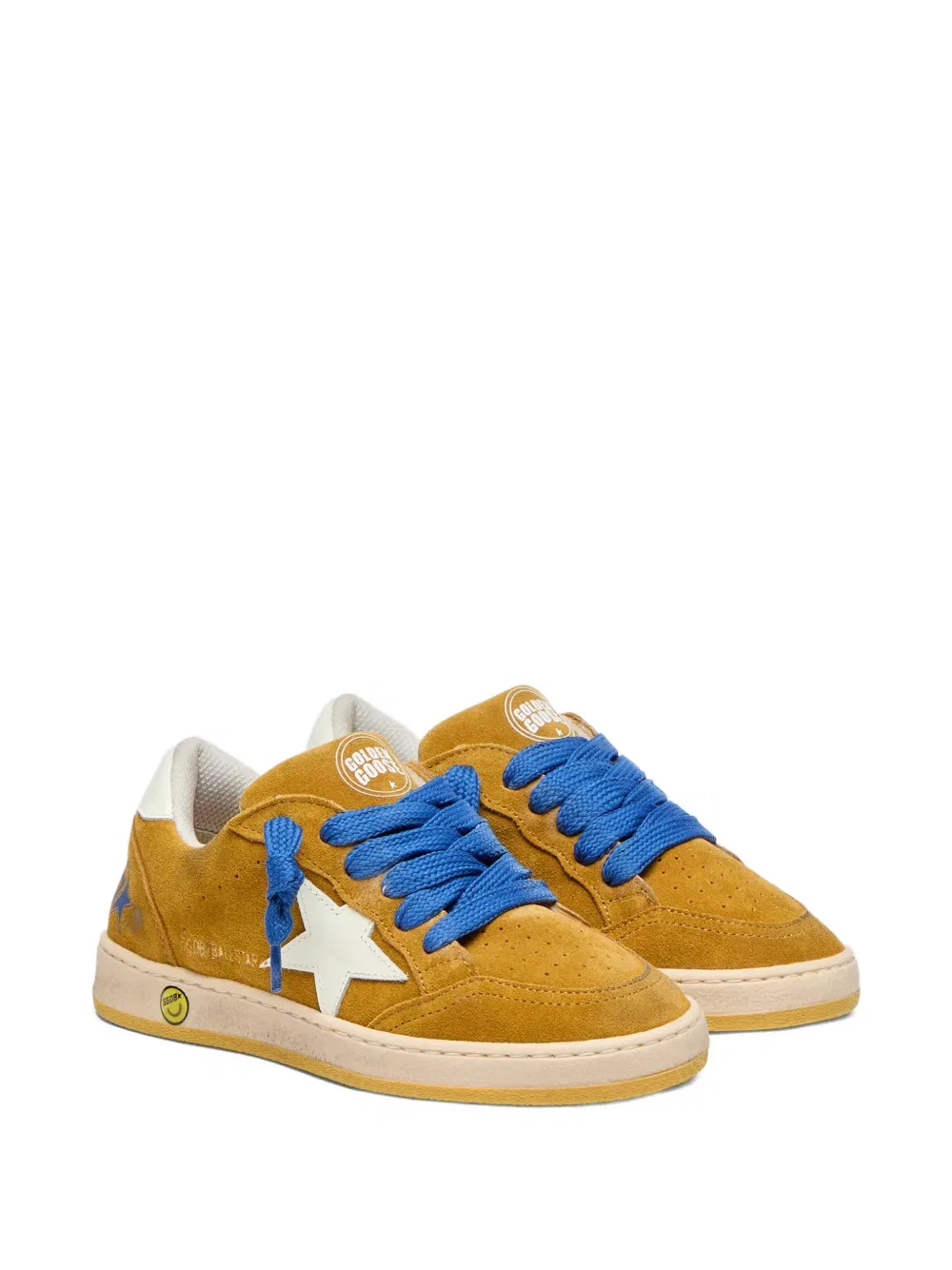 Кроссовки Ball Star на шнуровке Golden Goose Kids, коричневый