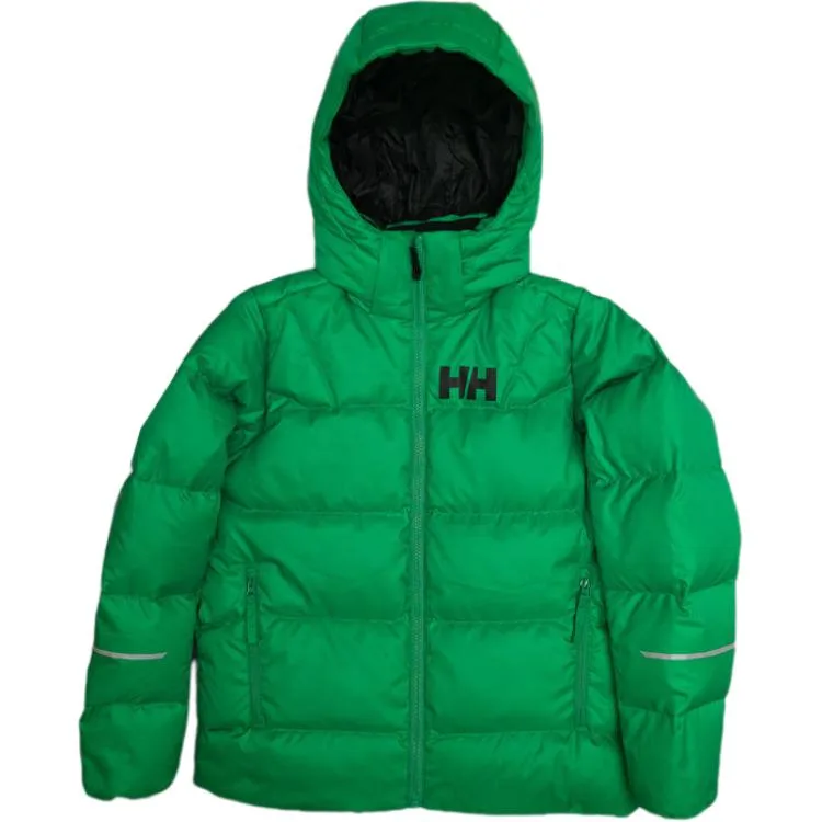 HELLY HANSEN Детская пуховая куртка зеленого цвета