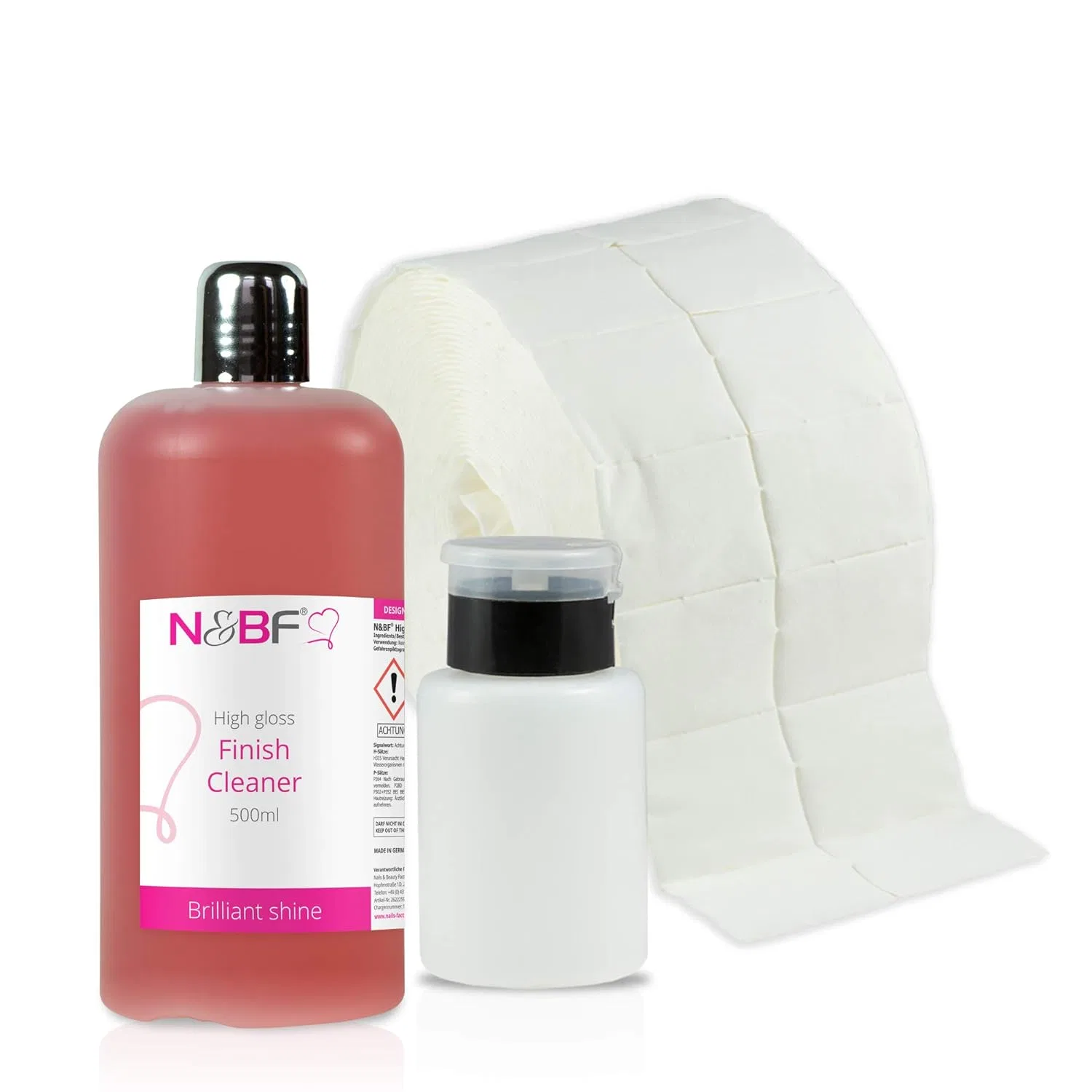 Набор для очистки ногтей N&BF High Gloss Finish (вишня) N&Bf