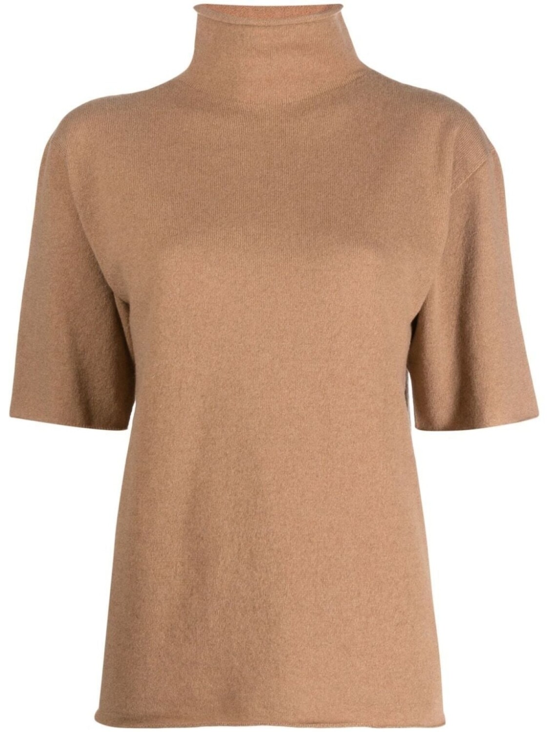

Jil Sander трикотажный топ с высоким воротником и короткими рукавами, нейтральный цвет