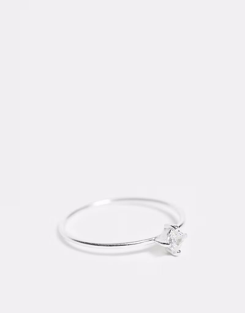 

Кольцо с квадратным камнем из стерлингового серебра Kingsley Ryan