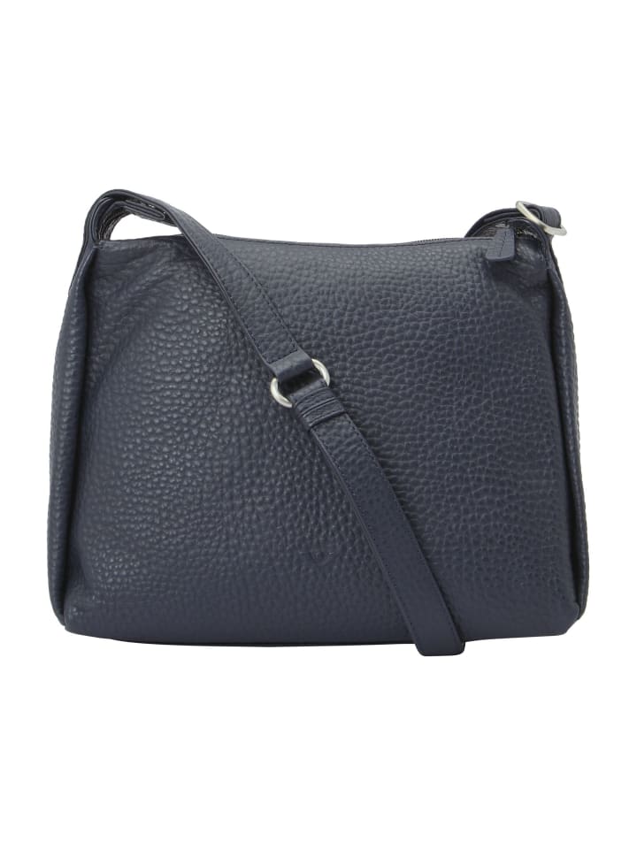 

Сумка через плечо Hirsch, кожа, 29 см, синего цвета VLD VOi Leather Design