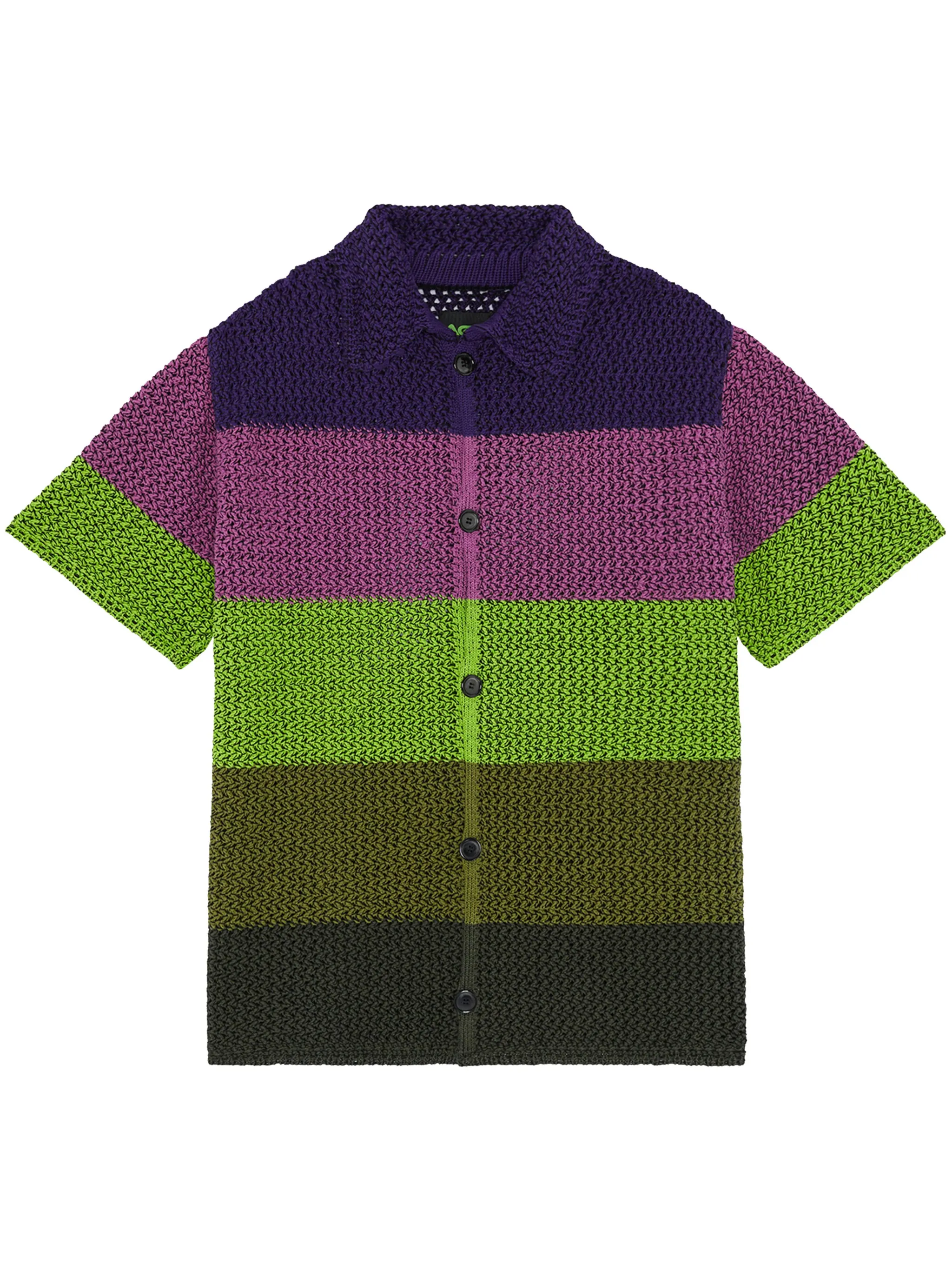 

Полосатая рубашка в технике кроше Agr, синий