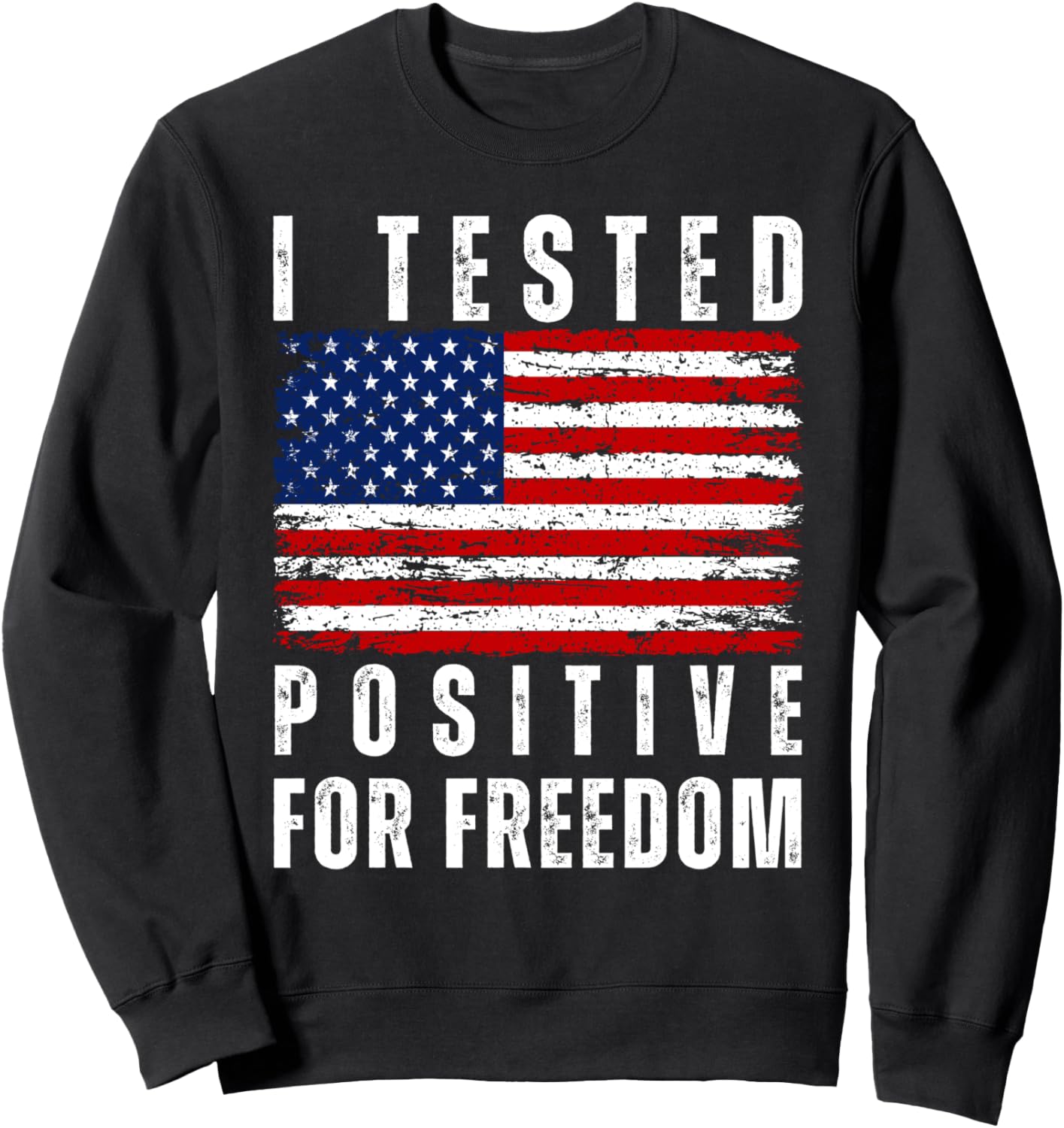 

Футболка с надписью Я получил положительный результат теста на свободу и изображением американского флага республиканцев Tested Positive For Freedom Red White And Blue, черный