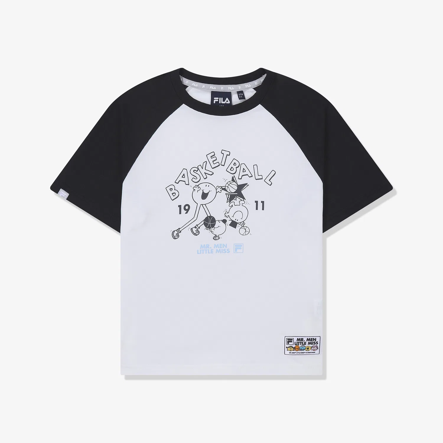 Детская футболка-реглан Drywave Mr. Men Little Miss чёрного цвета от Fila Kids