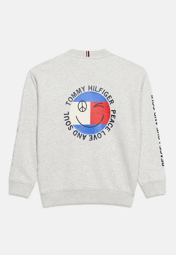 Толстовка Tommy Hilfiger Adaptive Smiley Flag Logo Terry Sweatshirt, светло-серый меланж — фото 2