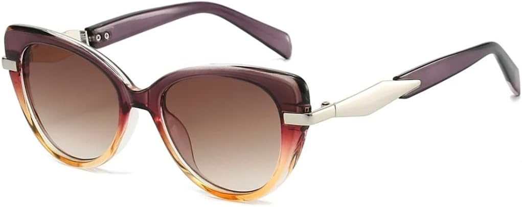 

Солнцезащитные очки с защитой от УФ-излучения UV400 | Градиентная оправа «кошачий глаз» | Для женщин и мужчин, для занятий спортом на открытом воздухе и вождения LXLHWN, Purple Orange