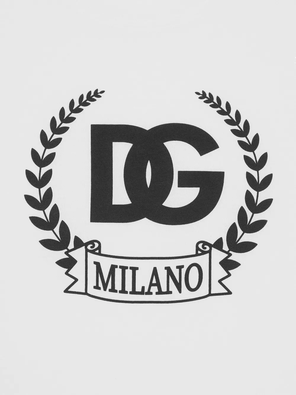 Футболка с круглым вырезом и принтом логотипа DOLCE & GABBANA, белый — фото 4