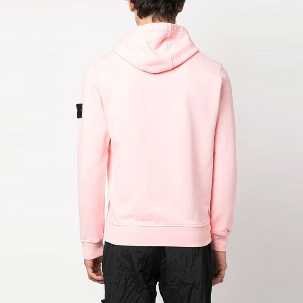 Толстовка garment dyed popover hoodie 'pink' Stone Island, розовый — фото 3