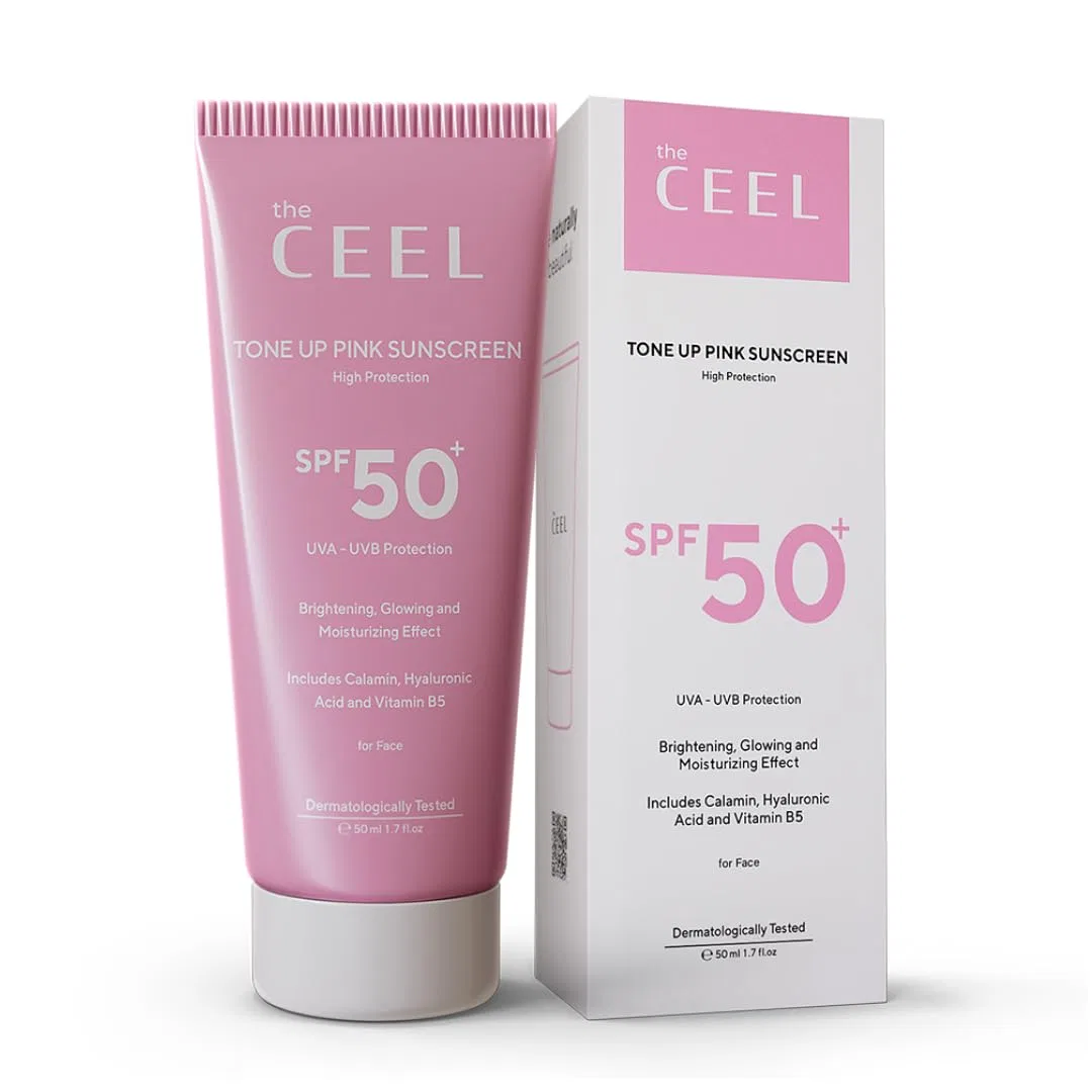 Розовый солнцезащитный крем «Tone Up Sun Cream SPF 50+» от The Ceel The Ceel