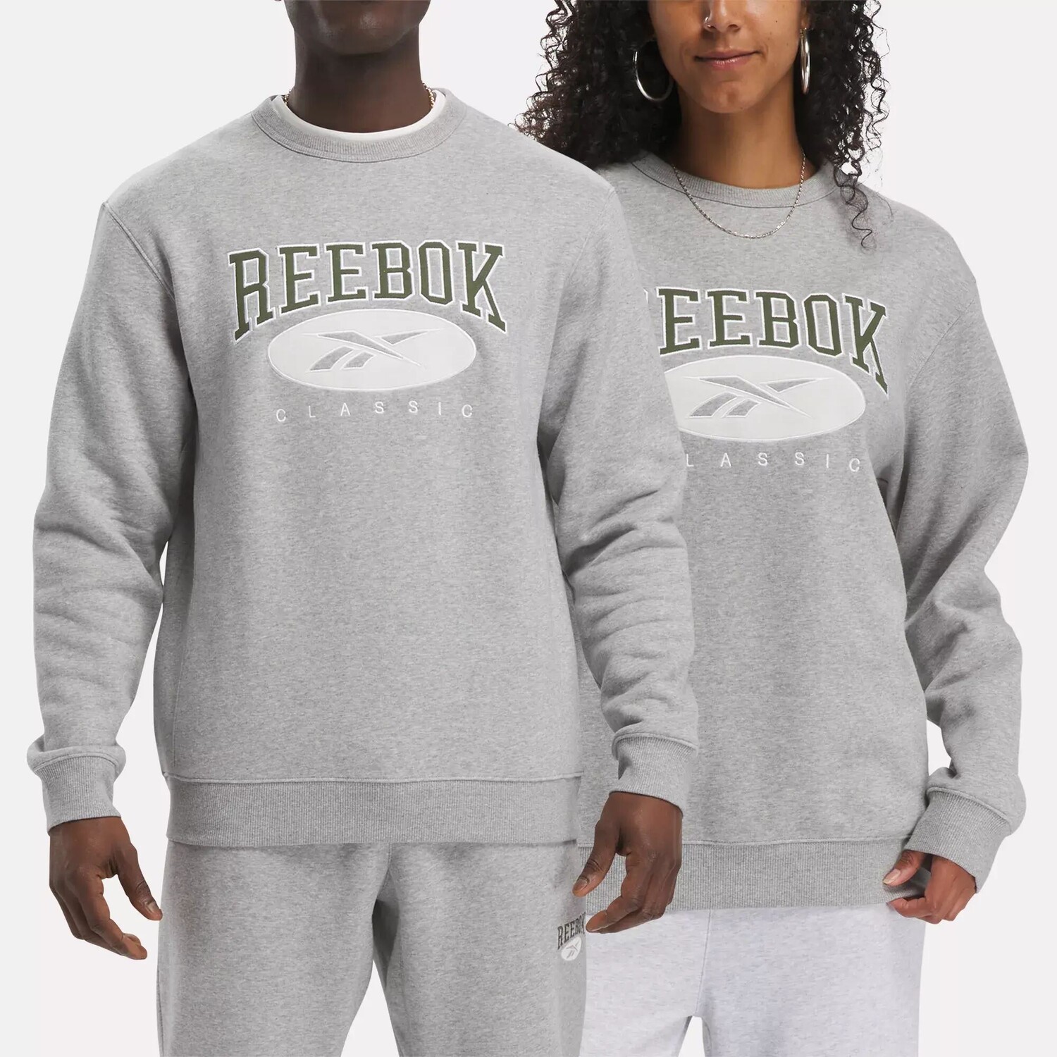 

Толстовка с круглым вырезом Classics Archive Essentials Reebok, серый