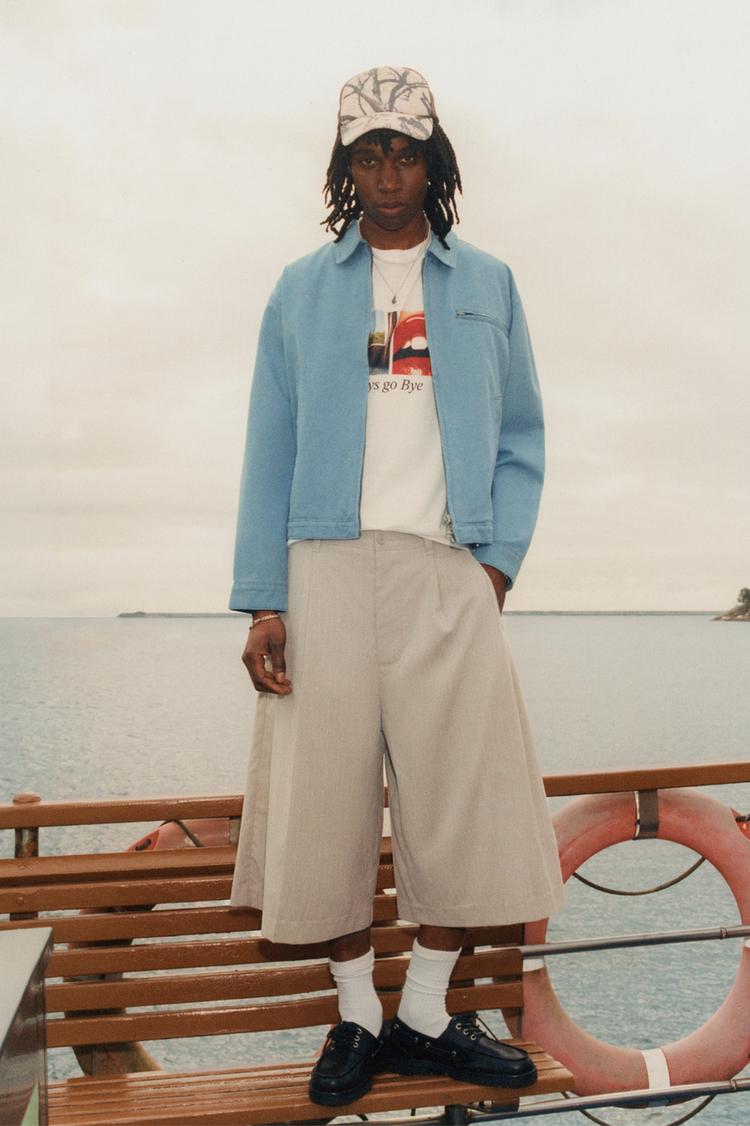 

Длинные полосатые шорты-бермуды Pull And Bear, бежевый