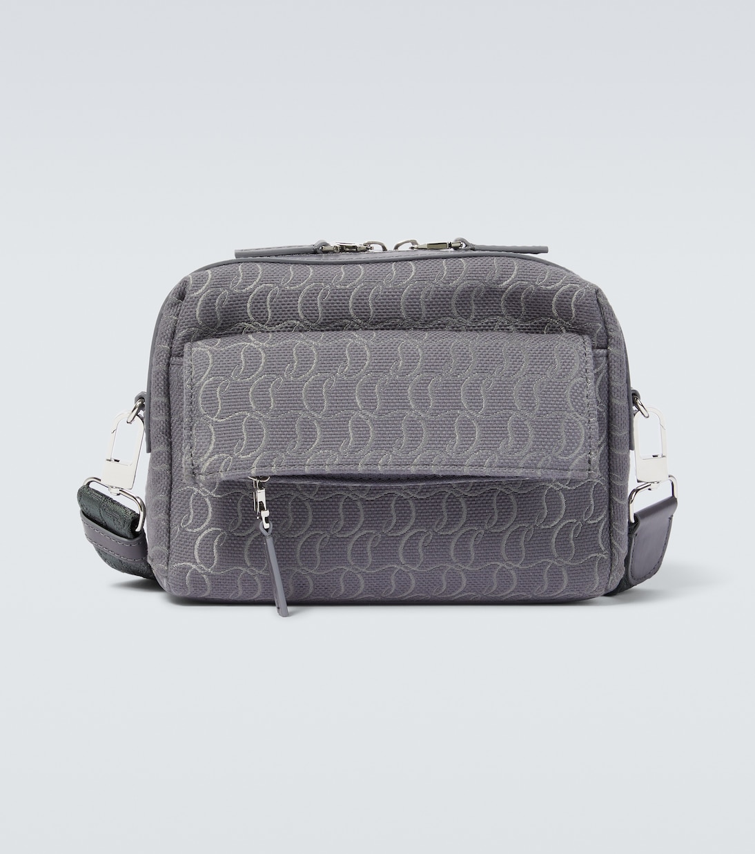 

Сумка-мессенджер Zip N Flap с логотипом в технике жаккард Christian Louboutin, Smoky/Smoky/Smoky