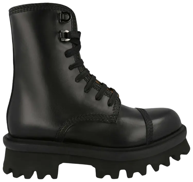 

Ботинки Ferragamo Faraway Demi Combat Boot, черный